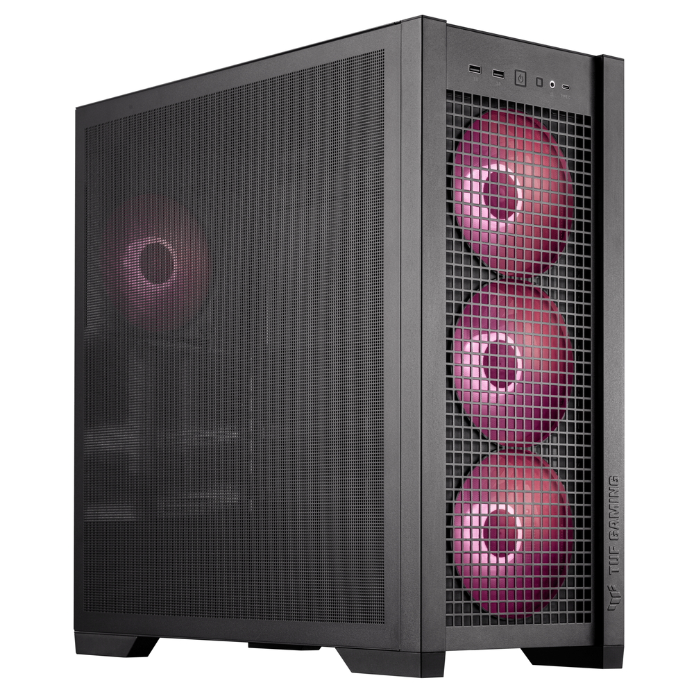 ゲーミングシリーズ「TUF GAMING」より、自作PC配線を背面に隠せる